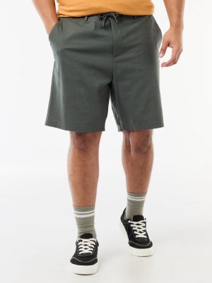 Голям размер мъжки ленени бермуди