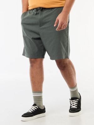 Голям размер мъжки ленени бермуди