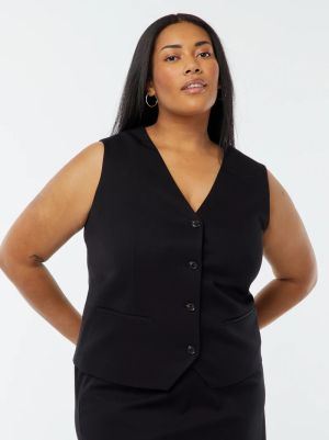 Голям размер дамска жилетка без ръкави