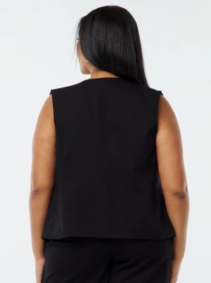 Голям размер дамска жилетка без ръкави