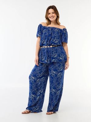 Широки дамски панталони от креп