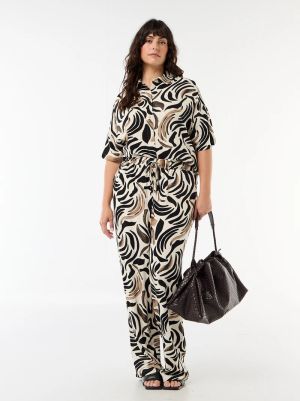 Дамска ленена риза с къс ръкав