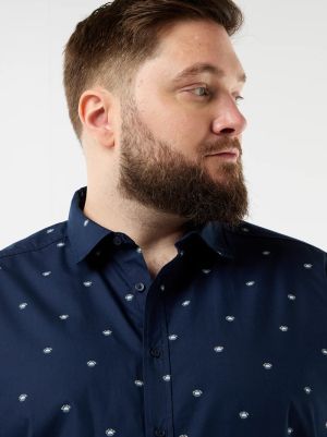 Голям размер мъжа риза с къс ръкав