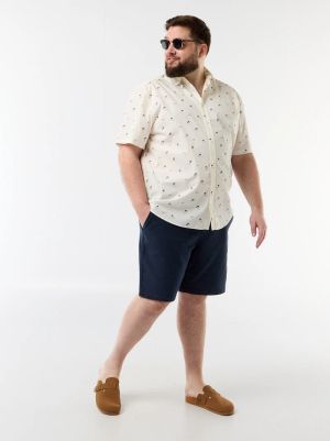 Голям размер мъжа риза с къс ръкав