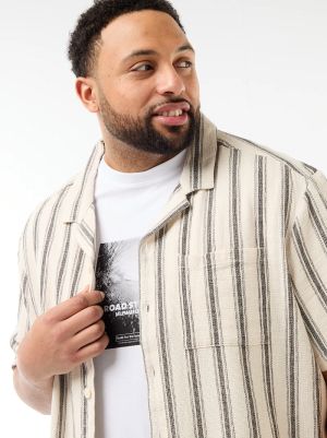 Раирана риза с къс ръкав