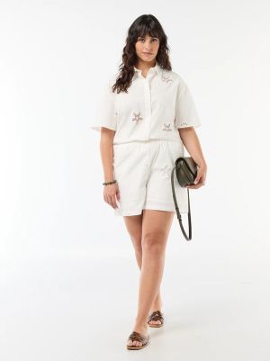 Памучни шорти с ажурен мотив