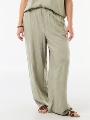 Широки панталони от ленена смес 