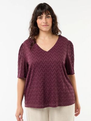 Дантелена тениска макси размер