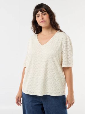 Дантелена тениска макси размер