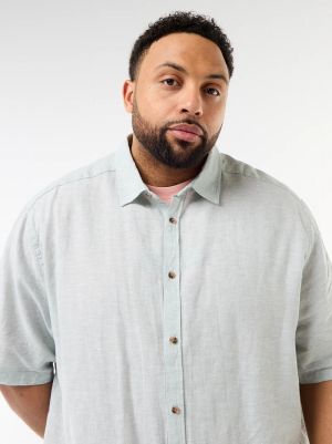 Мъжка  лененa риза голям размер