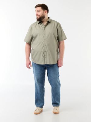 Голям размер мъжа риза с къс ръкав