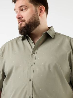 Голям размер мъжа риза с къс ръкав