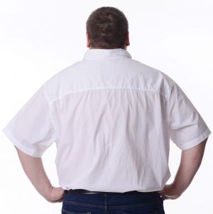 Мъжка риза с къс ръкав-макси размер