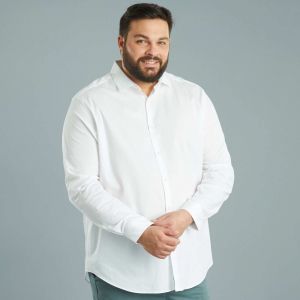 Мъжка риза с дълъг ръкав с размер 3XL-8XL