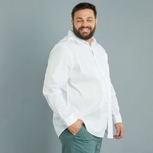 Мъжка риза с дълъг ръкав с размер 3XL-8XL