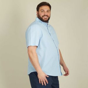 Голям размер мъжка риза с къс ръкав